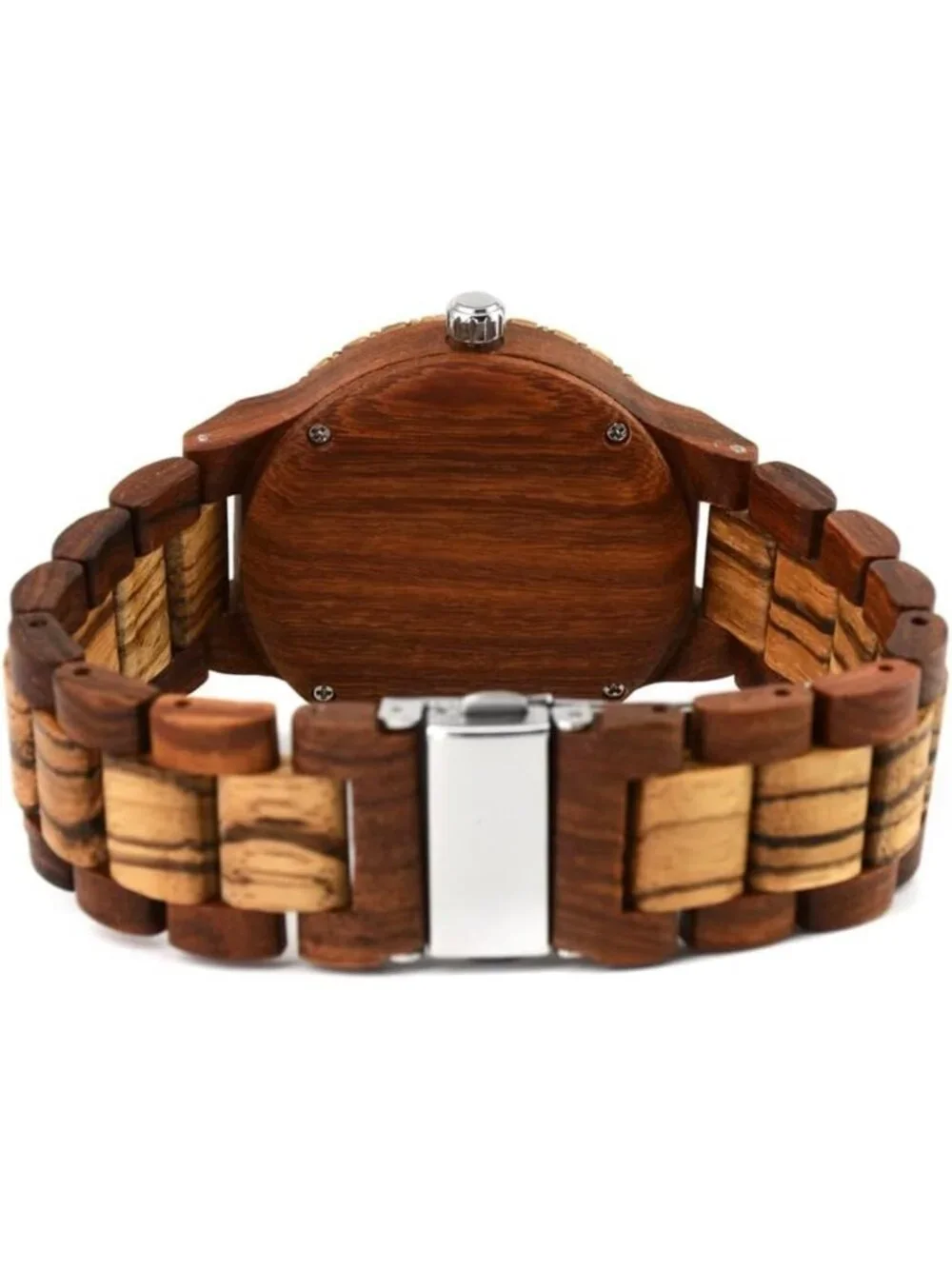 Stylish Men's Lightweight Wooden Watch - Handmade Analog Quartz with Date